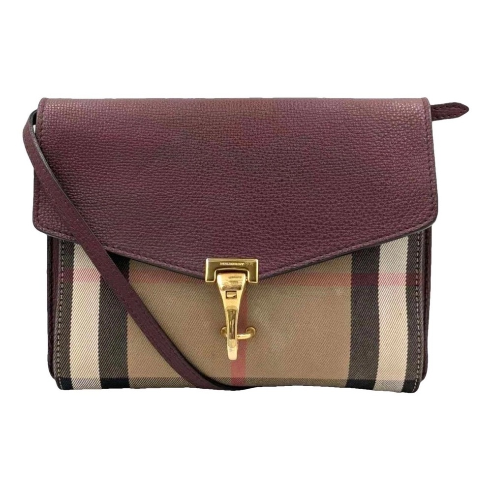 Authentic Burberry Vintage Check Small Crossbody Bag Burgundy